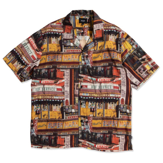 Huf Ανδρικό πουκάμισο Corner Store S/S Resort Shirt